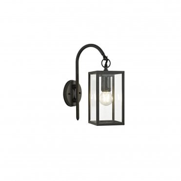MARTY Hanging Outdoor Box Wall Lantern Graphite Black