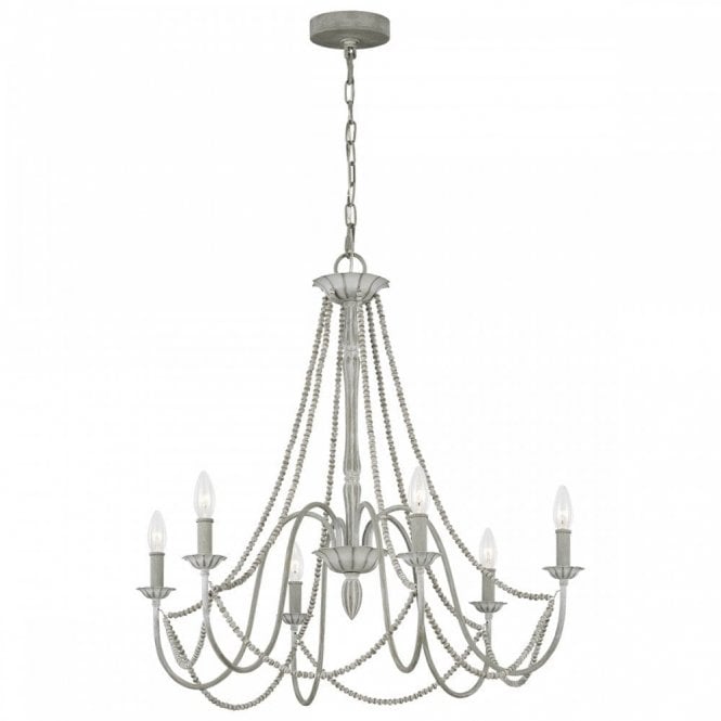 MARYVILLE 6 Light Chandelier French Grey