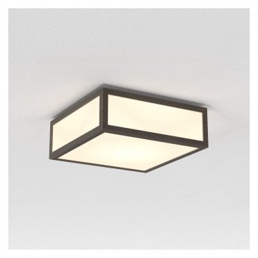 MASHIKO - 200 Bronze & White Glass Bathroom Ceiling Light
