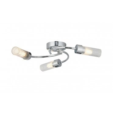 polished chrome Flush bathroom ceiling light