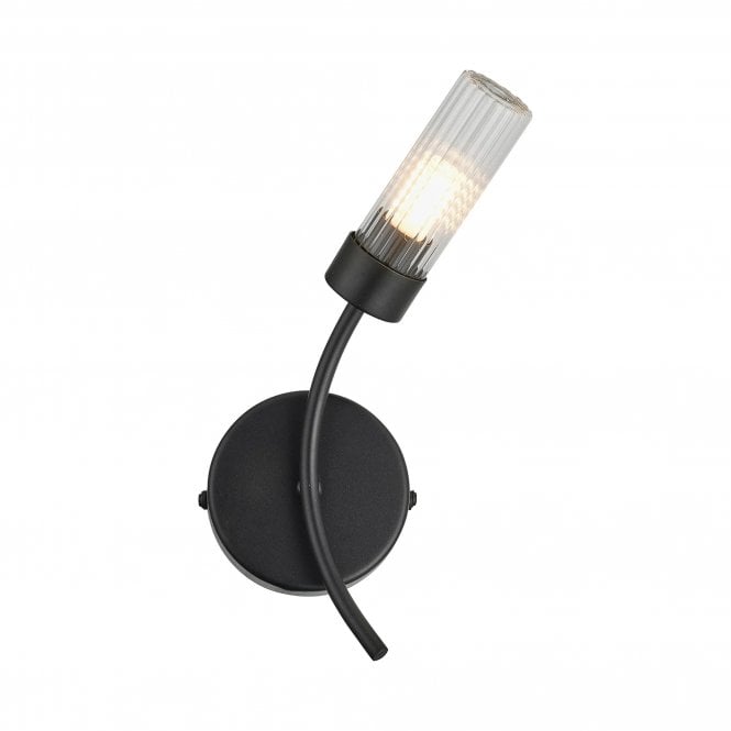 Megan IP44 Bathroom Wall Light - Satin Black (Right)