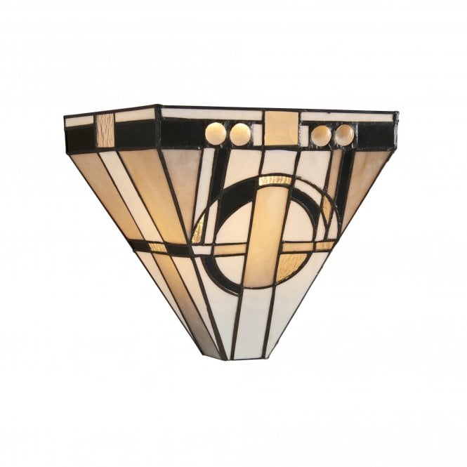 METROPOLITAN - Tiffany Uplighter Wall Light, Art Deco Style