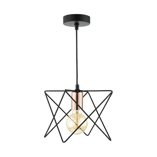 MIDI - 1 Light Ceiling Pendant Black Copper Black