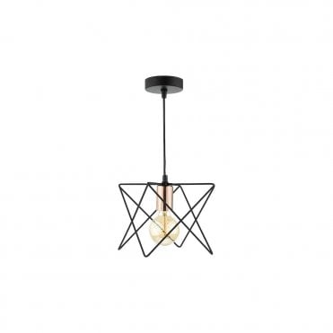 MIDI - 1 Light Ceiling Pendant Black Copper Black