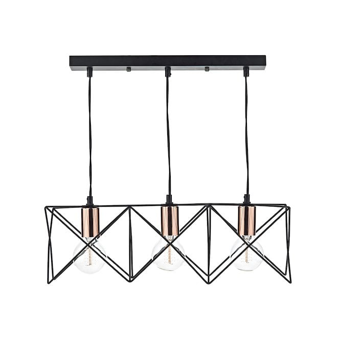 MIDI - 3 Light Bar Ceiling Pendant Black