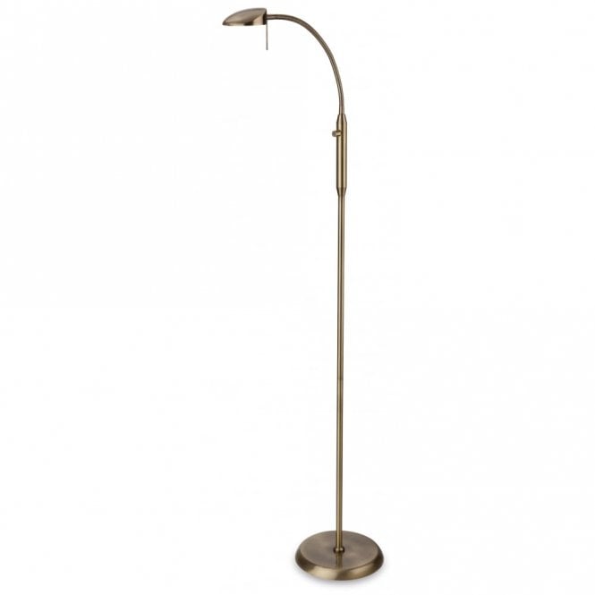 MILAN LED Floor Lamp, Antique Brass