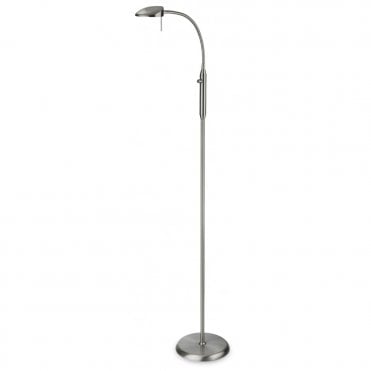 MILAN LED Floor Lamp, Brushed Steel