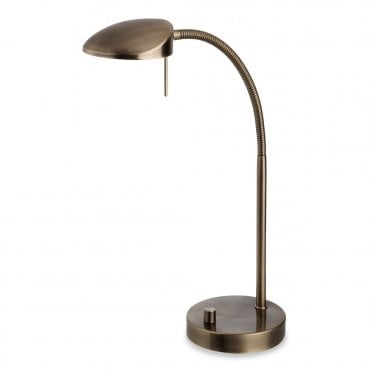 MILAN LED Table Lamp, Antique Brass