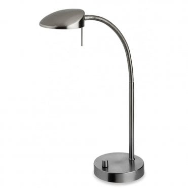 MILAN LED Table Lamp, Brushed Steel