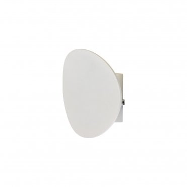 MILLIE LED Satellite Dish Style Outdoor Wall Light in Sand White