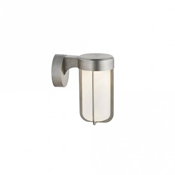MILTON Die-Cast Ip44 Brushed Silver With Frosted Glass Led Wall Light