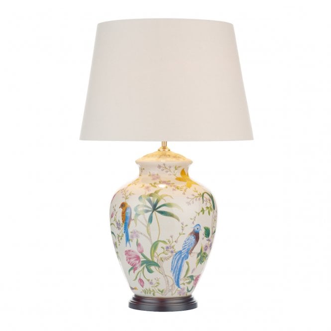 MIMOSA - Table Lamp White/ Floral/ Bird Base Only