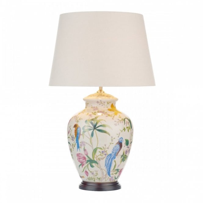 MIMOSA - Table Lamp White/ Floral/ Bird Base Only