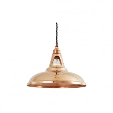 MINSK - Industrial Copper Ceiling Pendant In Polished Copper