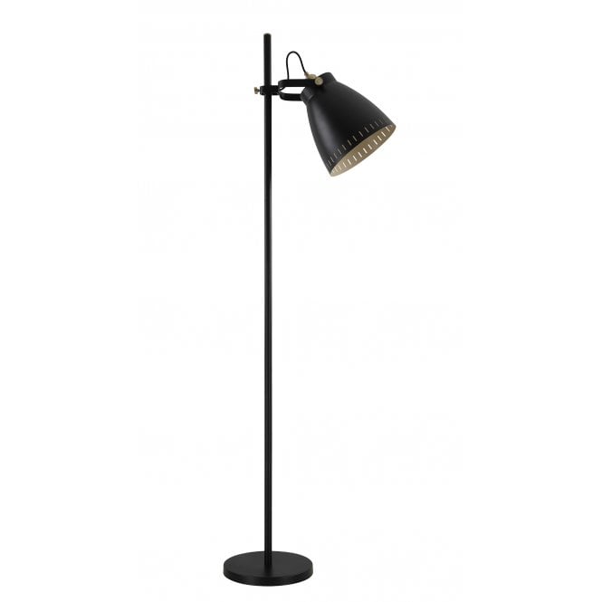 MINSTER Floor Lamp Matt Black/Antique Brass/Khaki