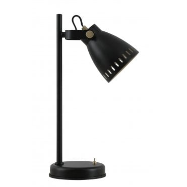 MINSTER Table Lamp Matt Black/Antique Brass/Khaki