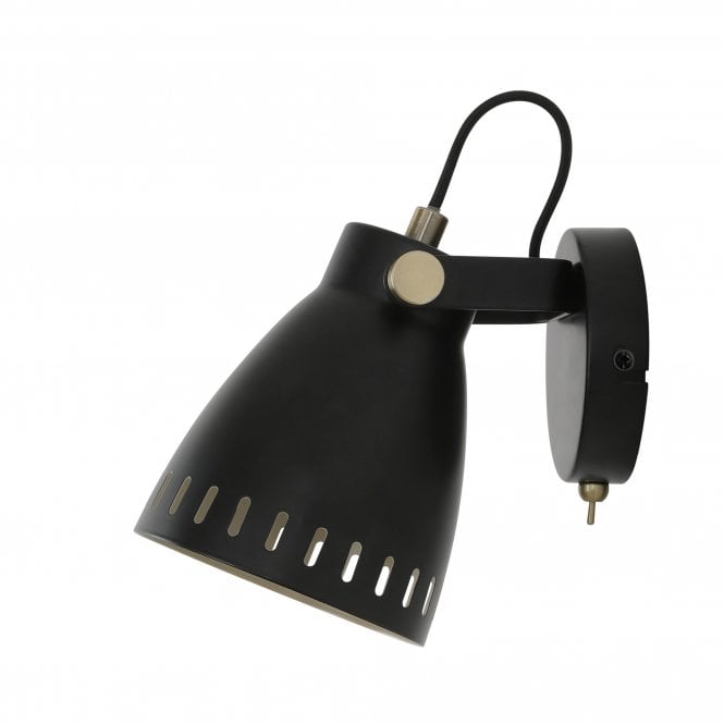 MINSTER Wall Light Matt Black/Antique Brass/Khaki