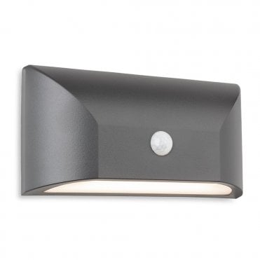 graphite rectangular rounded wall light