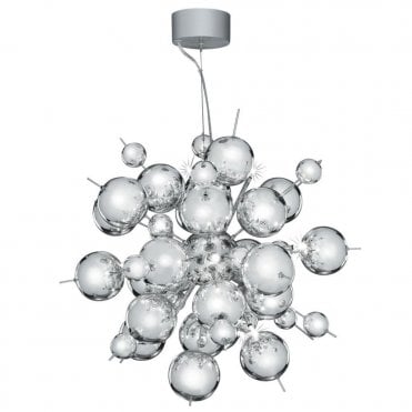 MOLECULE - 12 Light Polished Chrome Statement Ceiling Pendant