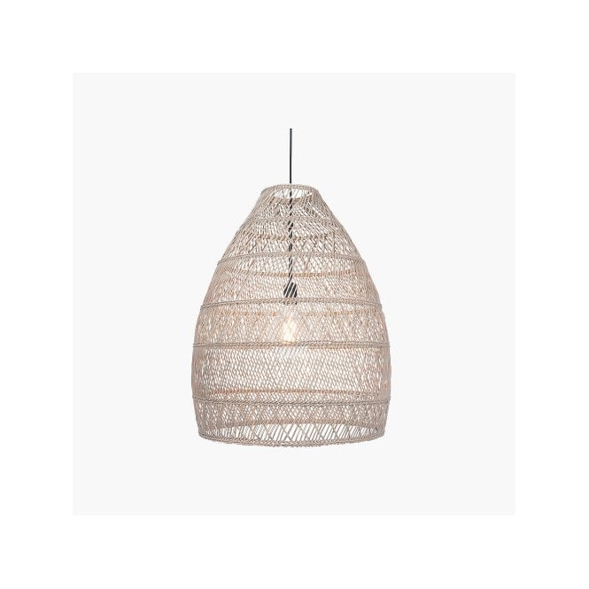 MOLOKAI Grey Wash Woven Basket Pendant