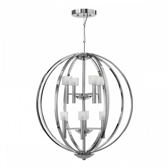 MONDO 8 Light Ceiling Pendant in Polished Chrome