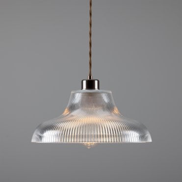 ndustrial Railway Ceiling Pendant In Antique Brass