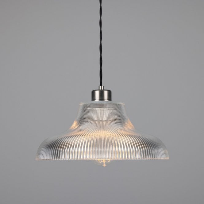 MONO - 30Cm Industrial Railway Ceiling Pendant In Antique Silver