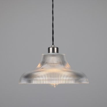 MONO - 30Cm Industrial Railway Ceiling Pendant In Antique Silver