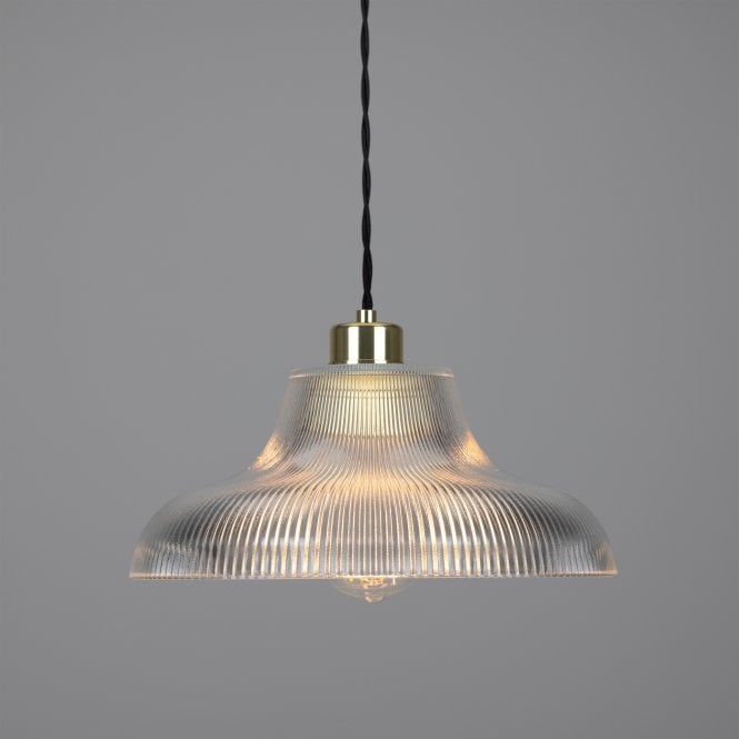 MONO - 30Cm Industrial Railway Ceiling Pendant In Polished Brass