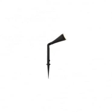 Black Outdoor Spike Light with Adjustable Shade Head - IP44