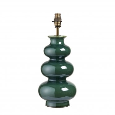 Monroe Ceramic Table Lamp - Gloss Green (Base Only)