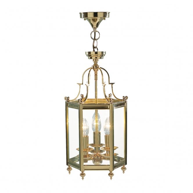MOORGATE - Brass Gold Traditional Hall Ceiling Lantern