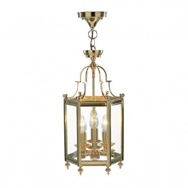 polished brass lantern light
