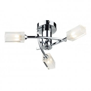 MORGAN - Modern Chrome Light For Low Ceilings