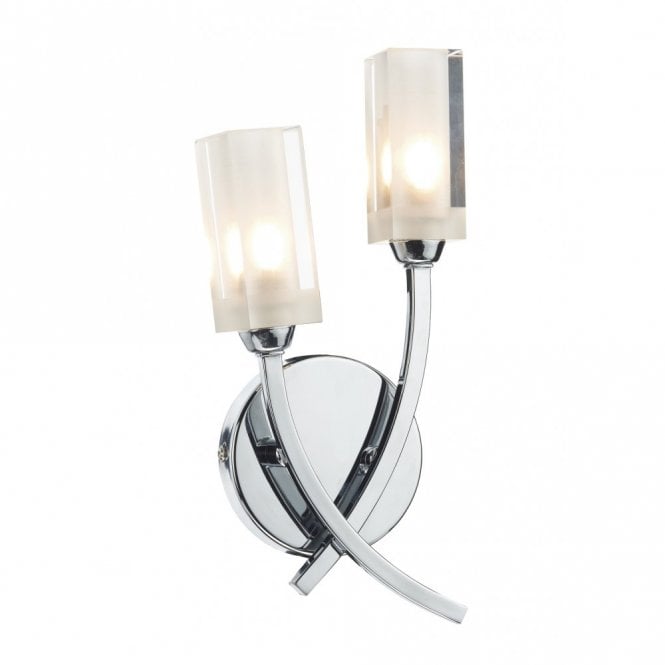 MORGAN - Modern Chrome Wall Light , Switched