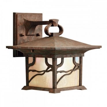 exterior wall lantern in copper with diffuser