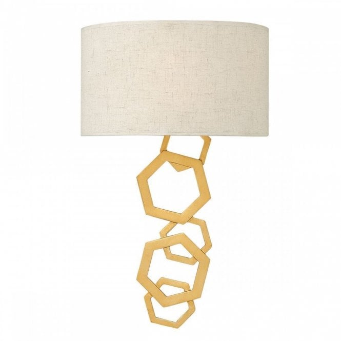 MOXIE Art Deco Hexagonal Decorative Wall Light Sunset Gold