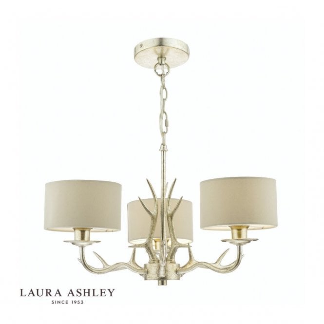 MULROY Antler 3 Light Chandelier with Shades