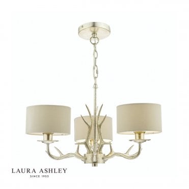 Antler 3 Light Chandelier with Shades
