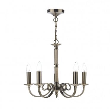 MURRAY - 5 Light Antique Brass Ceiling Light/Pendant