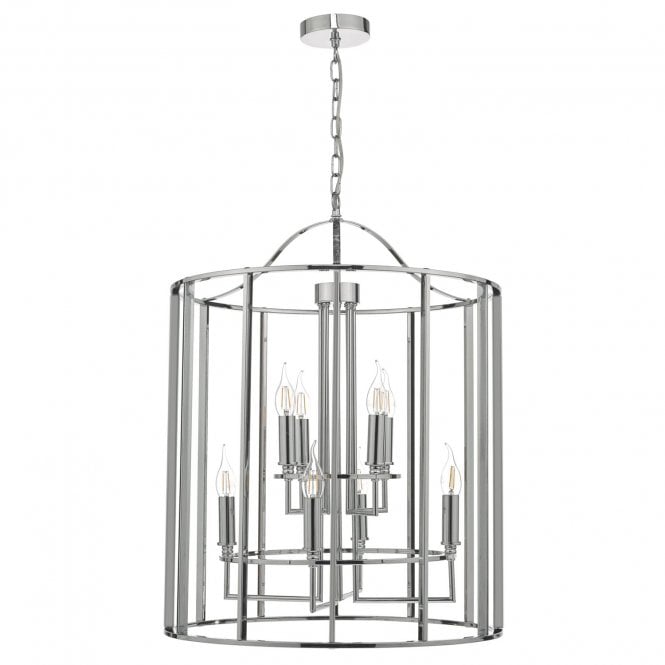 Myka 8 Light Lantern - Polished Chrome