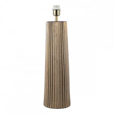 Myla extra-large bronze ceramic table lamp base with ribbed texture, perfect for modern and classic interiors