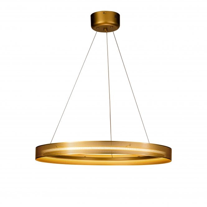MYSTIQUE Ceiling Pendant Light Brass Circular Pendant Small