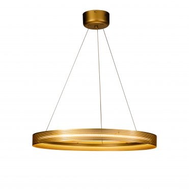MYSTIQUE Ceiling Pendant Light Brass Circular Pendant Small