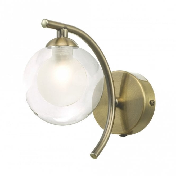NAKITA Wall Light Antique Brass With Clear/Opal Glass