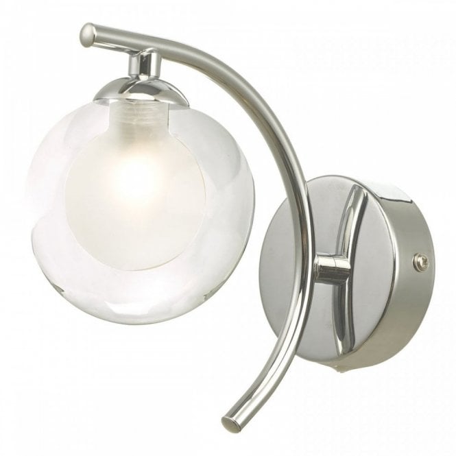 NAKITA Wall Light Polished Chrome With Clear/Opal Glass