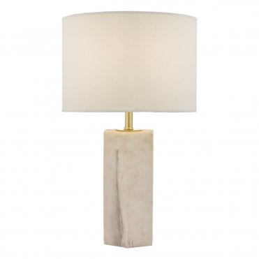 NALANI Table Lamp Pink & Marble Effect With Shade