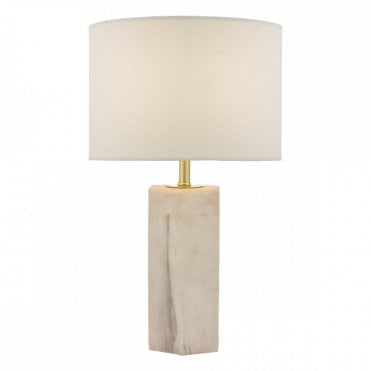 NALANI Table Lamp Pink & Marble Effect With Shade