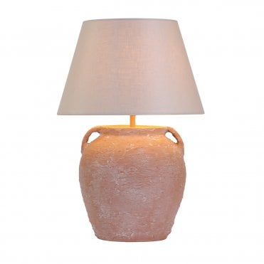 natural terracotta large table lamp
