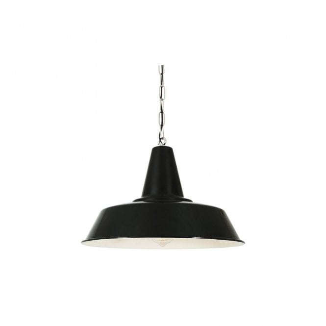 NASSAU - Industrial Factory Ceiling Pendant In Powder Coated Black